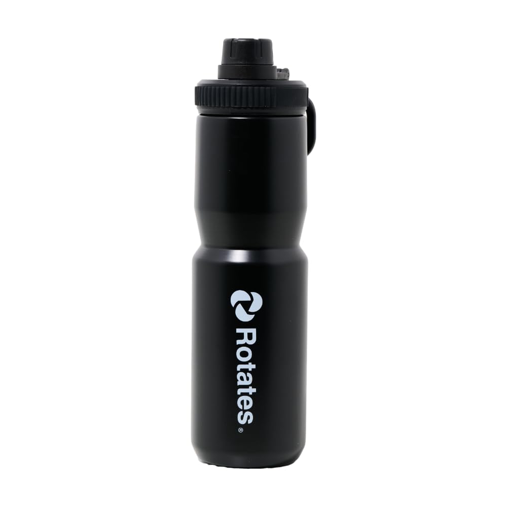Rotates 2 PACKS 650ml Insulated Water Bottle, 22 oz Stainless Steel, Double Wall Vacuum Flask for Hot & Cold Drinks, BPA-Free, Leak-proof, for Biking, Cycling, MTB, Sports