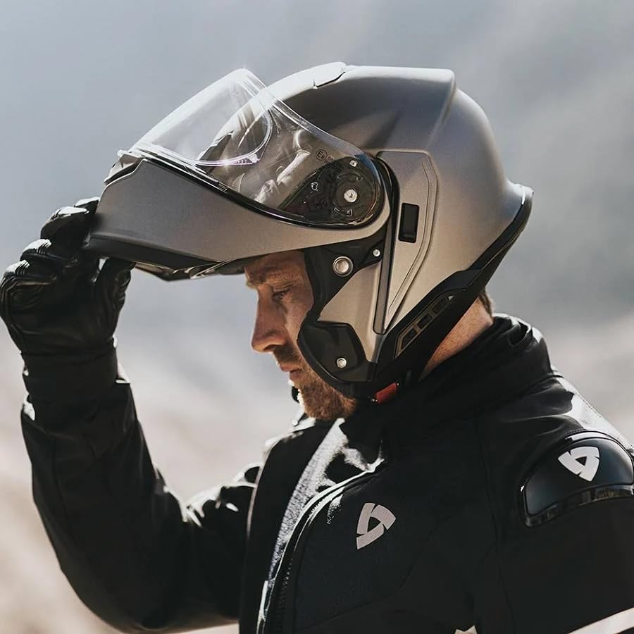 The Helmet Shop Combo Neotec 3 Modular Graphic Helmet with SRL3 Bluetooth Headset. SRL3 Headset Comes pre-Installed and Tested.