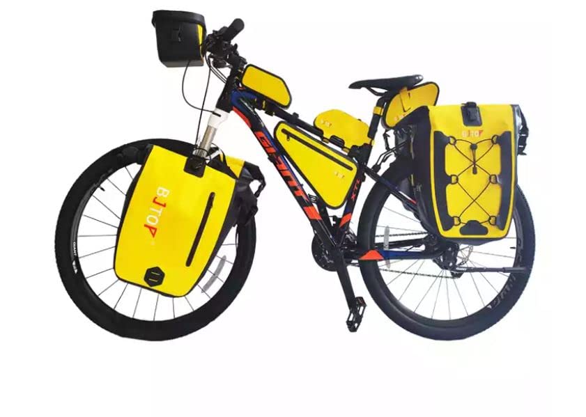 Waterproof PVC Bicycle Biking Pannier Rear Rack Saddle Bag Full Set