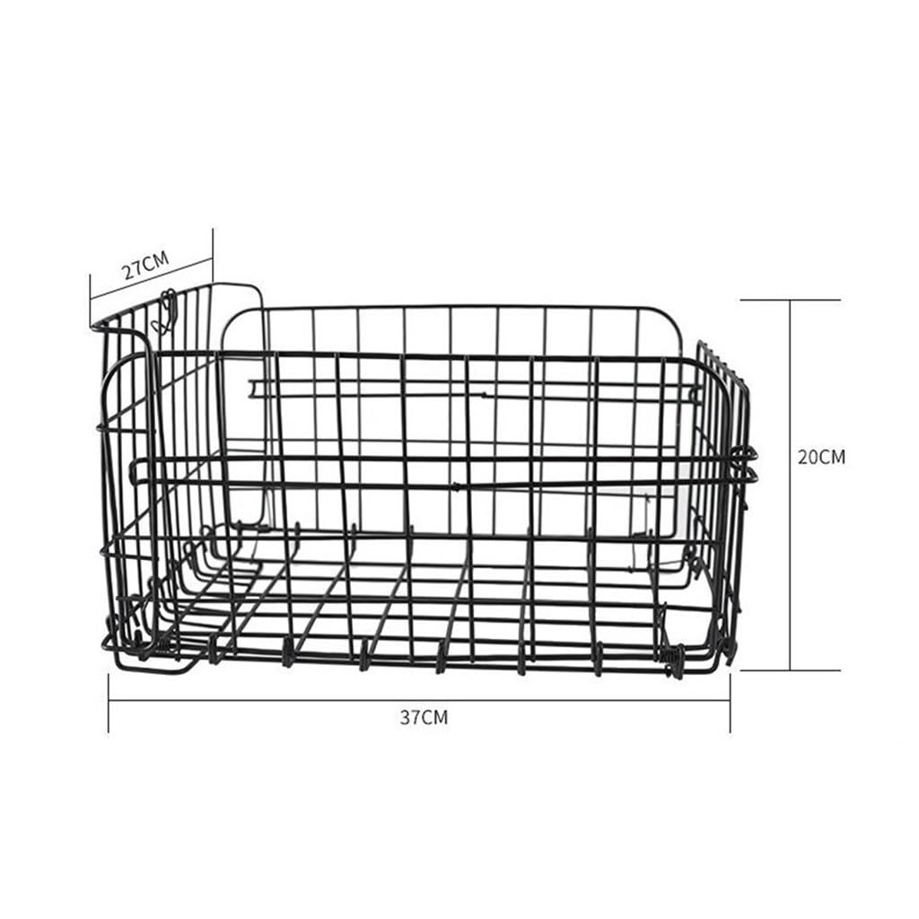 FRTHLK Foldable Stainless Steel Rear Bike Basket Bag