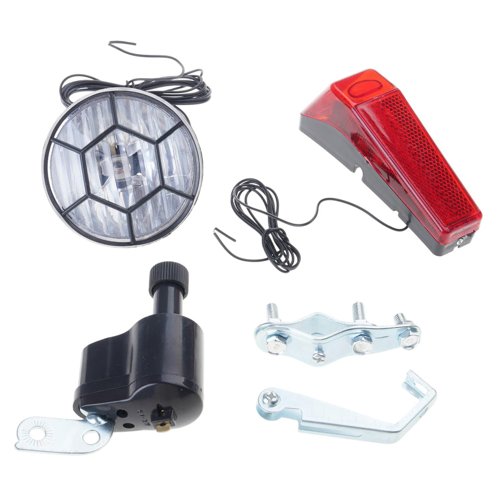 Retro Bike Front Light Lamp Cycling Lights Headlight with Bracket Handle Repair Supplies Bicycles Headlight