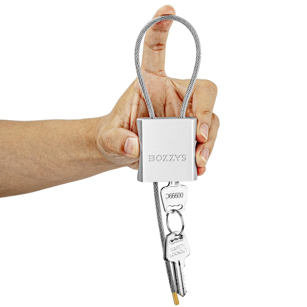 BOZZYS Cable Lock with 3 Keys | Adjustable Steel Cable Lock | Aluminum Locks for Bikes, Gate, Lockers & Outdoor Gear