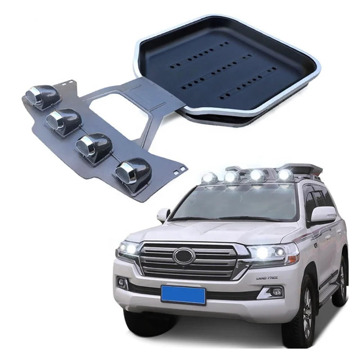BVWBCR High Load Bearing Aluminum Car Luggage Roof Racks Compatible for Land Cruiser Fj Cruiser Roof Rack Custom