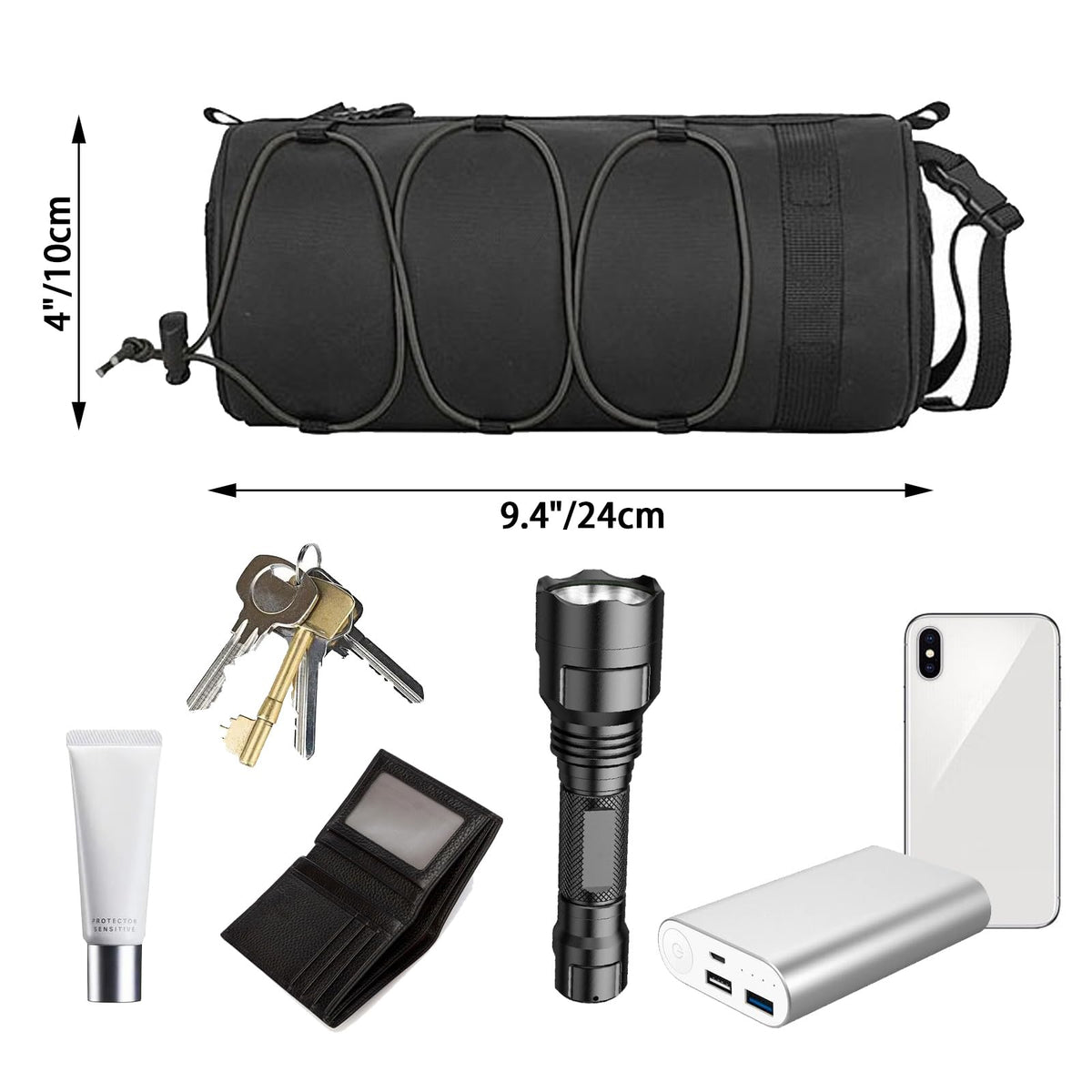 2.5L Bike Handlebar Bag, Bicycle Accessories, Bike Frame Front Pouch