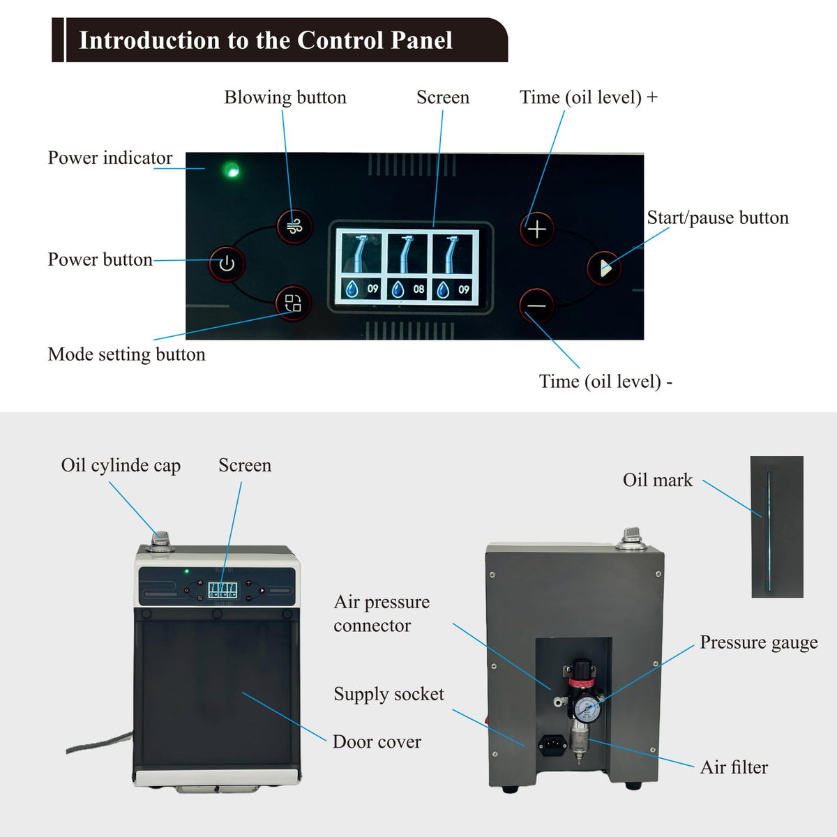 Handpiece Cleaning and Lubricating Machine Intelligent Lubricating Oil Washing