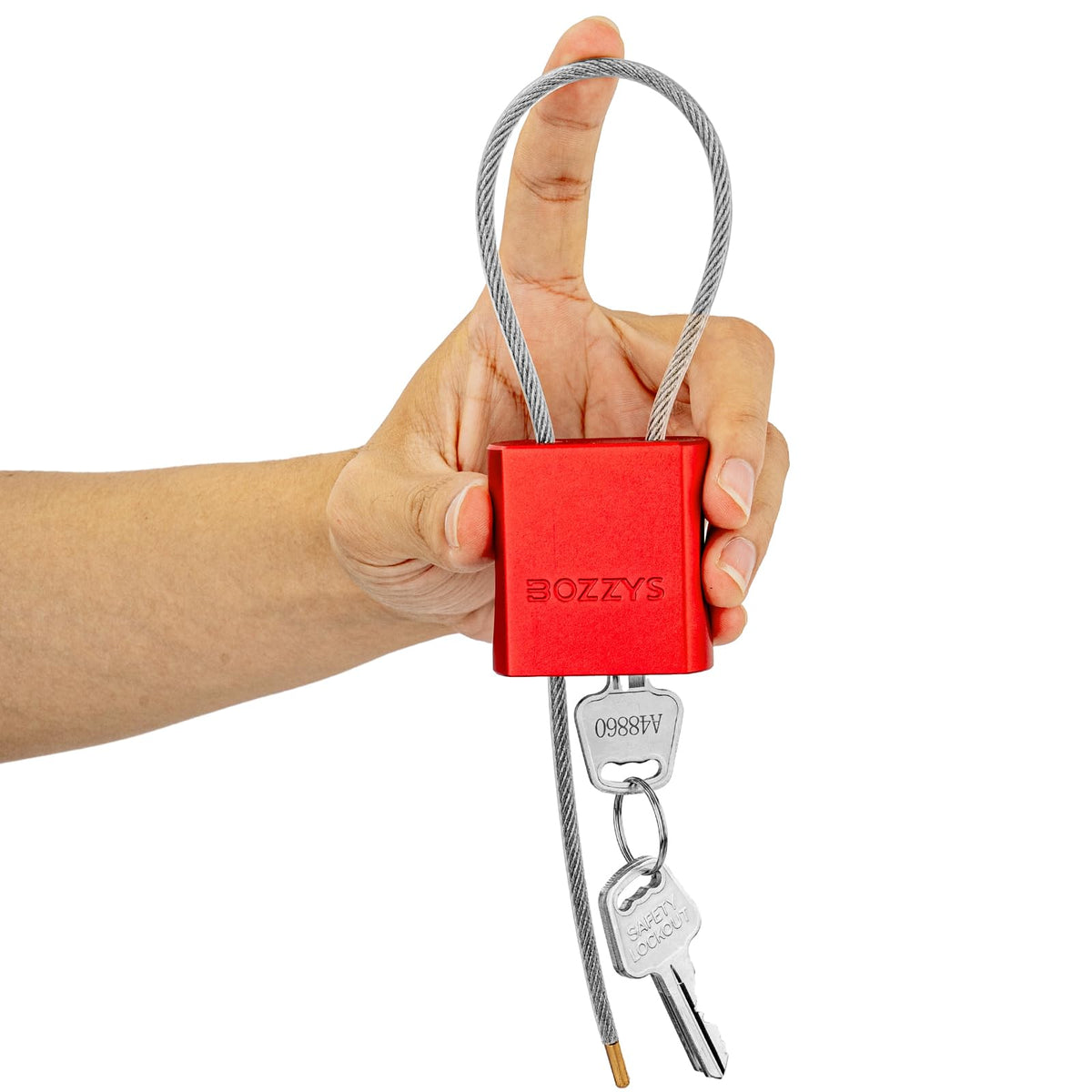 BOZZYS Cable Lock with 3 Keys | Adjustable Steel Cable Lock | Aluminum Locks for Bikes, Gate, Lockers & Outdoor Gear