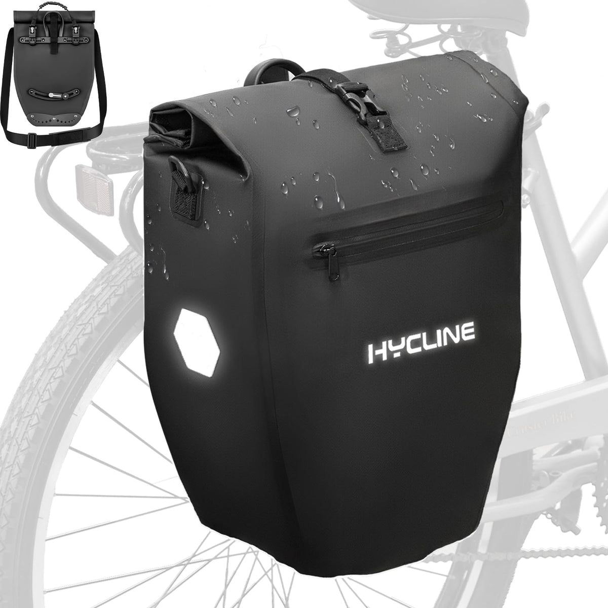 Hycline Waterproof Bike Panniers Bag: Bicycle Rear Rack Bags 28L