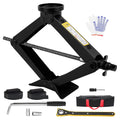 Portable Hydraulic Jack, 3-Ton Scissor Jack Repair Kit with Rubber Jack Pad Car Spare Tire Changing Tools Kit with L-wrenche