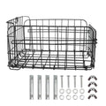 FRTHLK Foldable Stainless Steel Rear Bike Basket Bag
