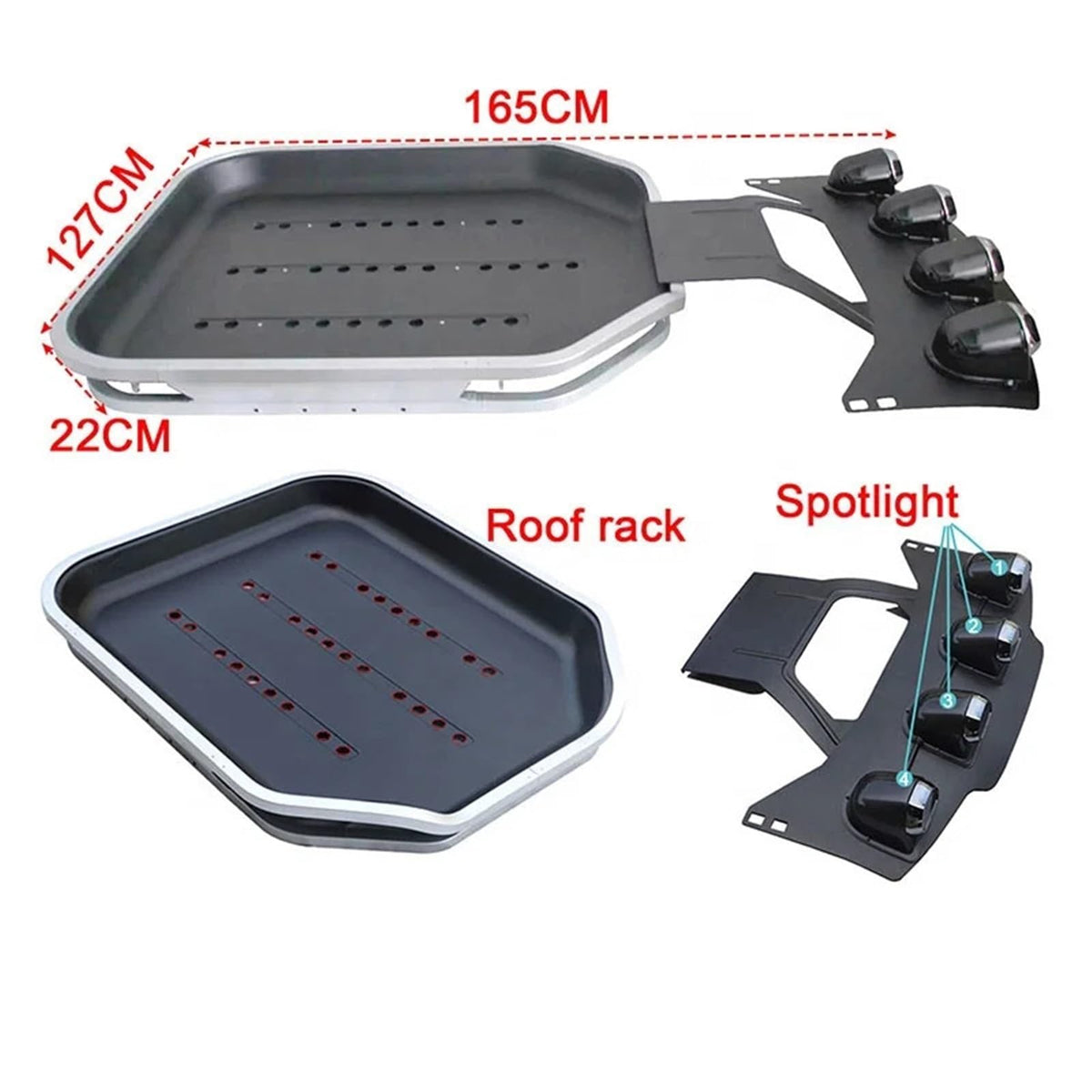 BVWBCR High Load Bearing Aluminum Car Luggage Roof Racks Compatible for Land Cruiser Fj Cruiser Roof Rack Custom