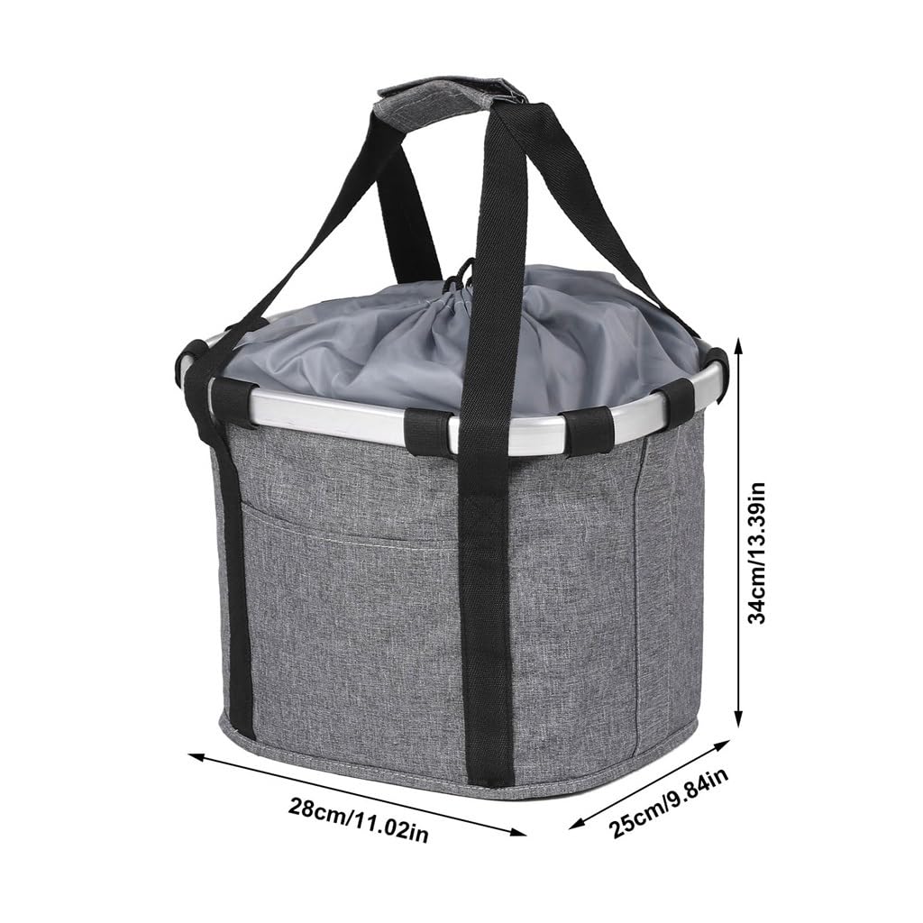 FRTHLK Waterproof Folding Bike Basket Small Dog Bag for Pets Detachable Bicycle Handlebar Front Cycling
