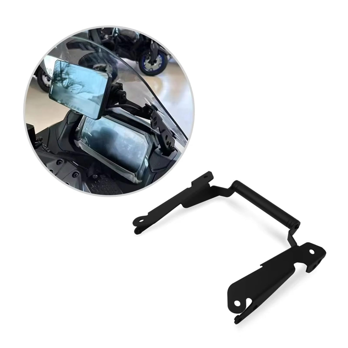 JXYFFS Motorcycle Phone Holder for T&MAX 560 for T-max for TECH for MAX 2025 Motorcycle Phone Holder Stand GPS Navigation Plate Mount Bracket Extension Phone Holder GPS Mount