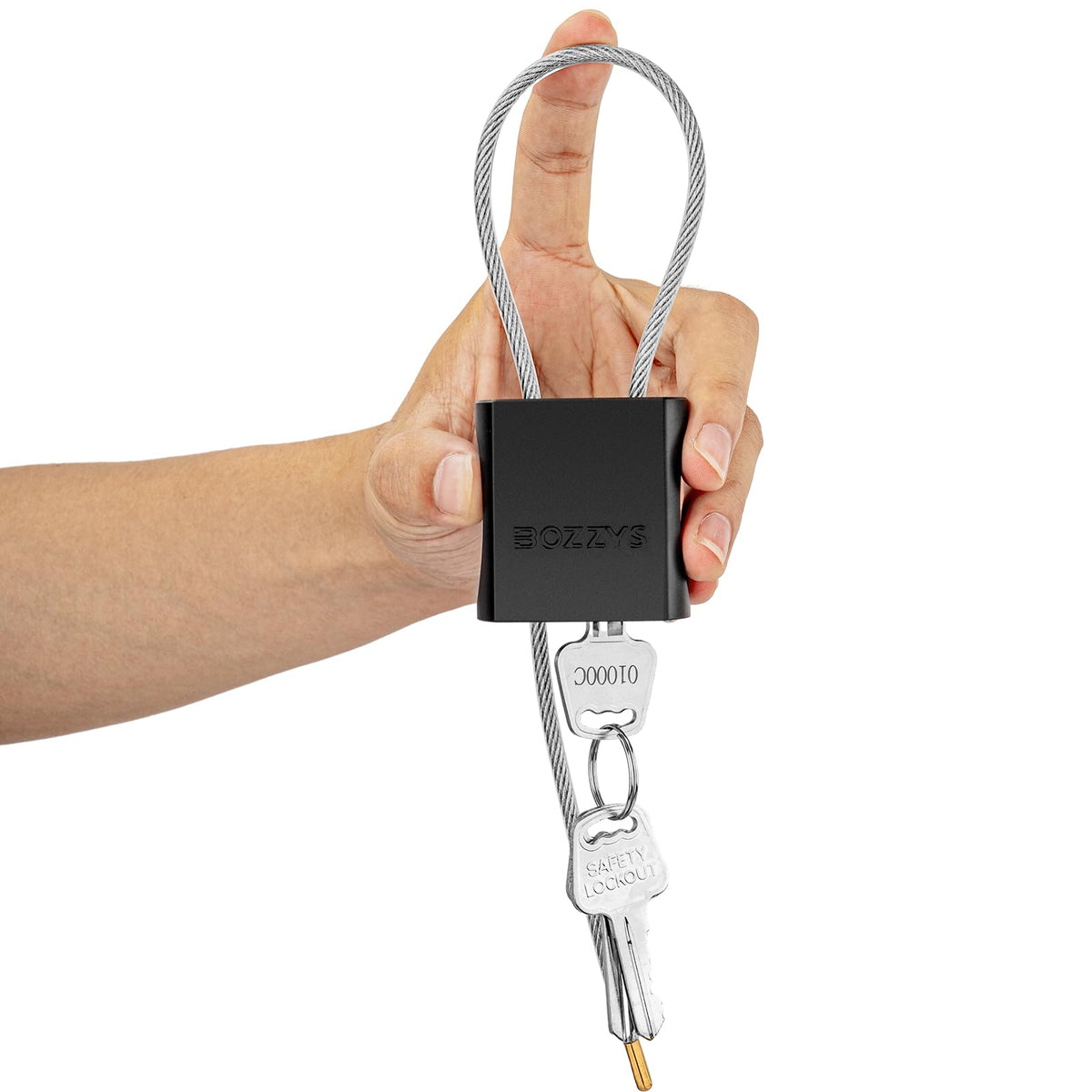 BOZZYS Cable Lock with 3 Keys | Adjustable Steel Cable Lock | Aluminum Locks for Bikes, Gate, Lockers & Outdoor Gear