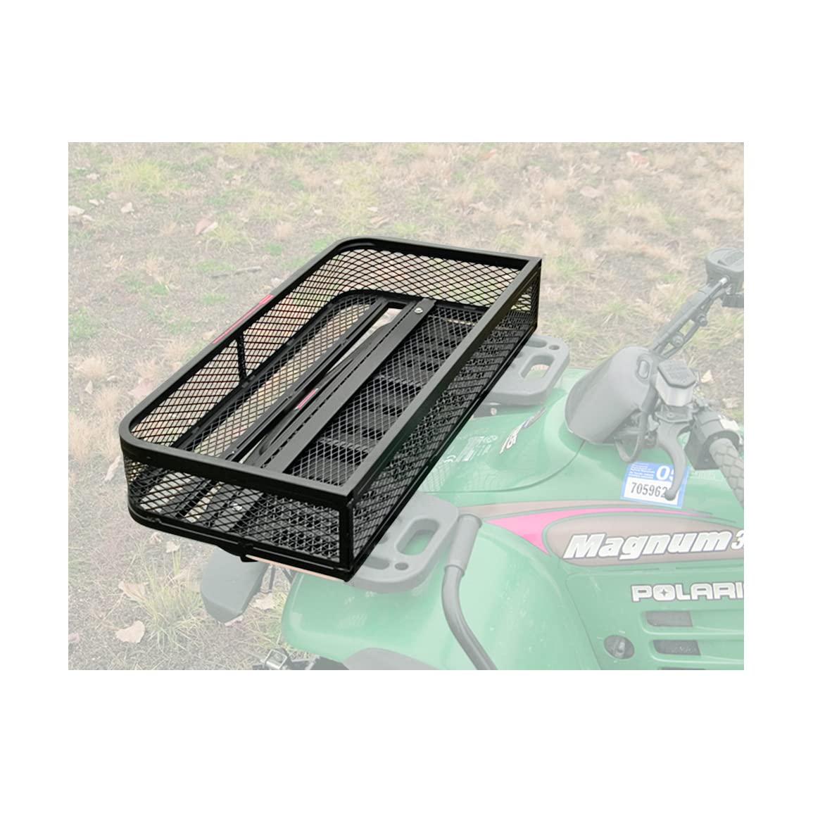 Guide Gear Universal ATV Front and Rear Cargo Basket Set, Luggage Carrier Racks, Heavy-Duty Steel Mesh, 2 Piece