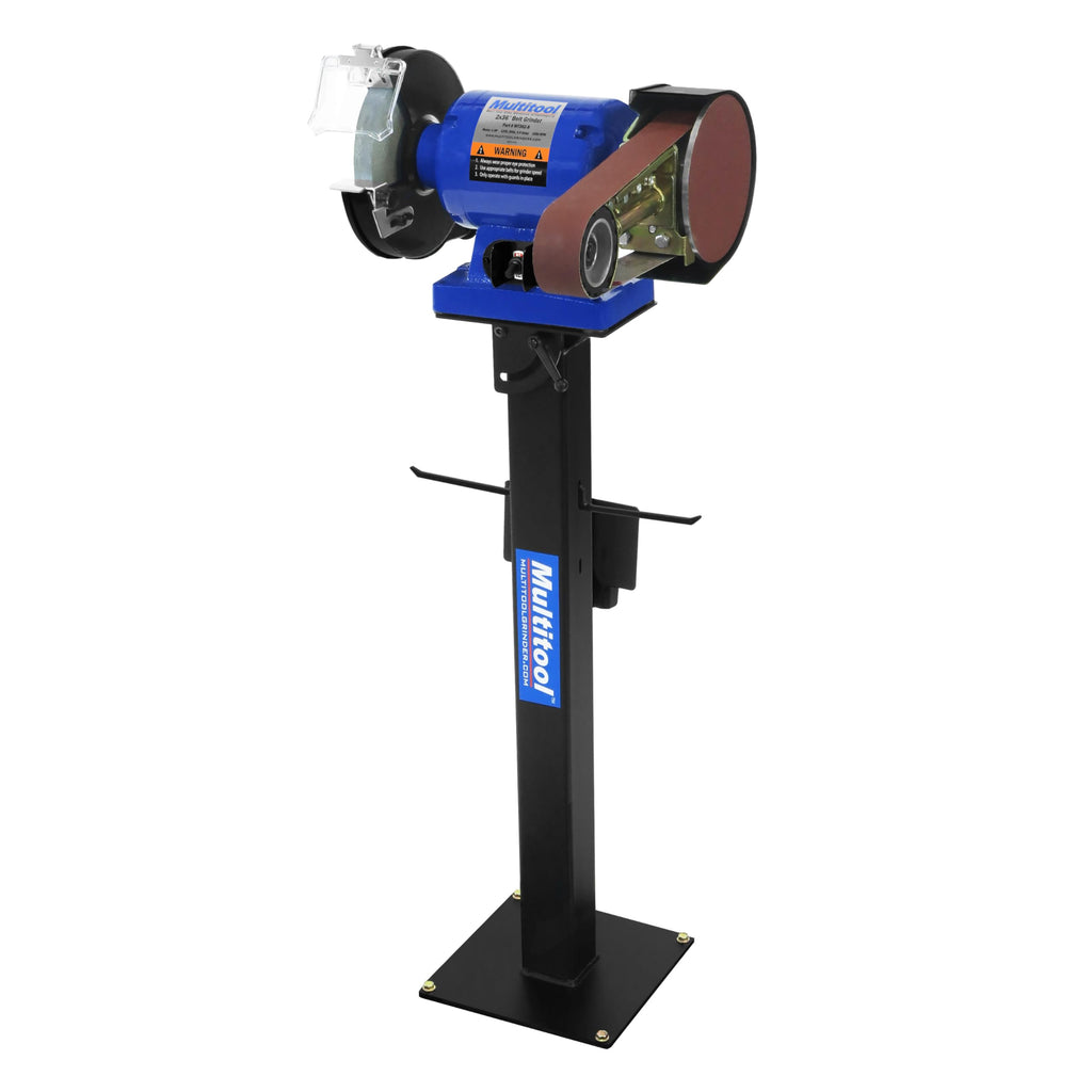 Multitool 2" x 36" Deluxe Kit, 1 hp Industrial Belt Grinder with Tilting Stand, Work Rest and Starter Belt Kit
