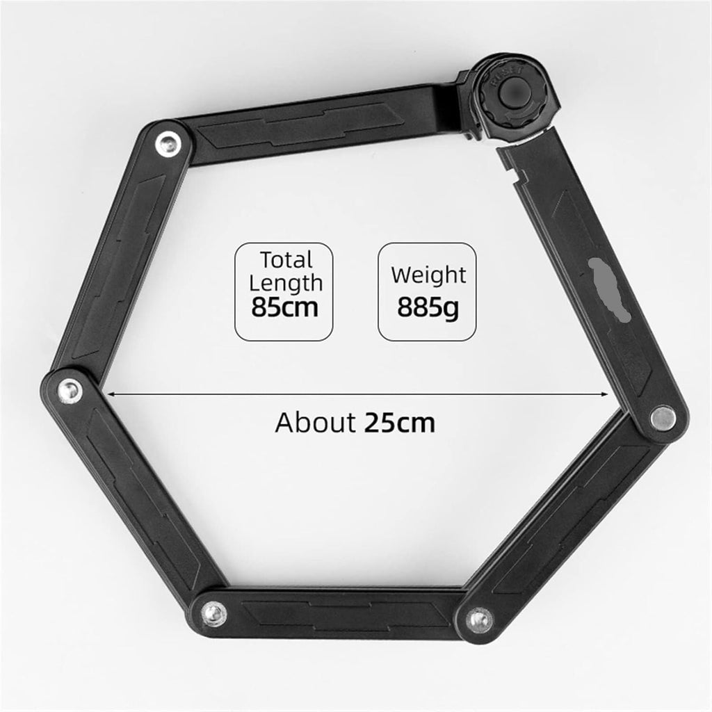 Bike Lock ，Steel Cable Alloy Lock ，Fingerprint Bicycle Lock Zinc Alloy Four-Digit Secret Anti-Theft Foldable Password 85CM Lock Door Moto Bike Accessories Lock