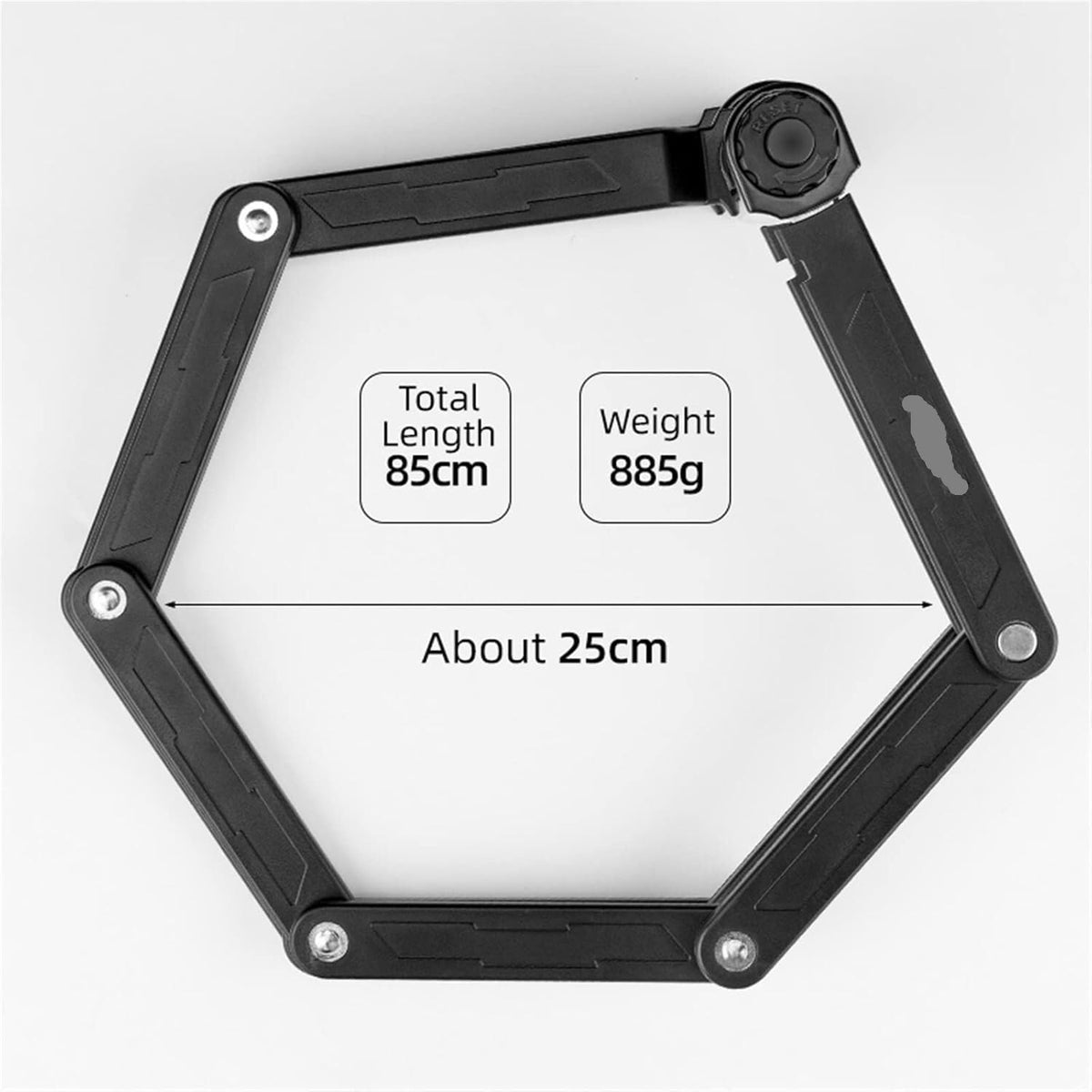Bike Lock ，Steel Cable Alloy Lock ，Fingerprint Bicycle Lock Zinc Alloy Four-Digit Secret Anti-Theft Foldable Password 85CM Lock Door Moto Bike Accessories Lock
