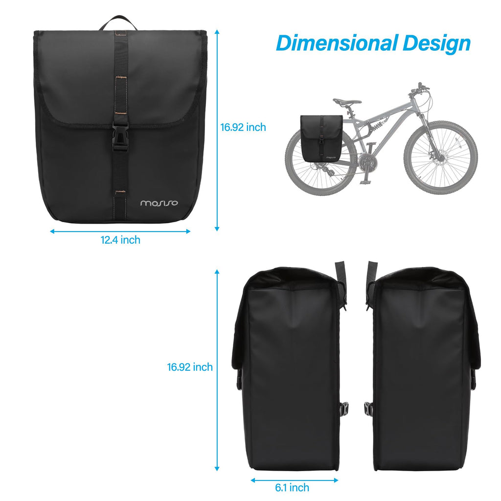 MOSISO 20L Bike Panniers, 2 Pack Waterproof Panniers Bike Bag