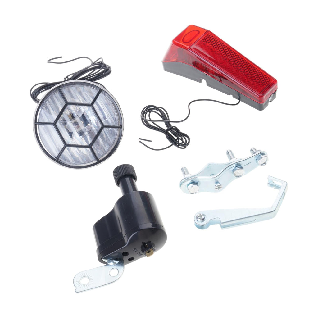 Retro Bike Front Light Lamp Cycling Lights Headlight with Bracket Handle Repair Supplies Bicycles Headlight
