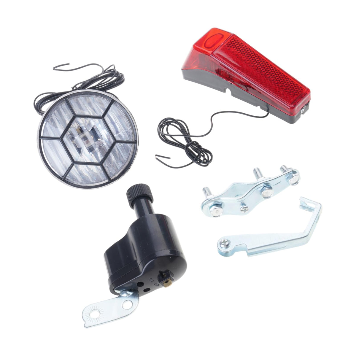 Retro Bike Front Light Lamp Cycling Lights Headlight with Bracket Handle Repair Supplies Bicycles Headlight