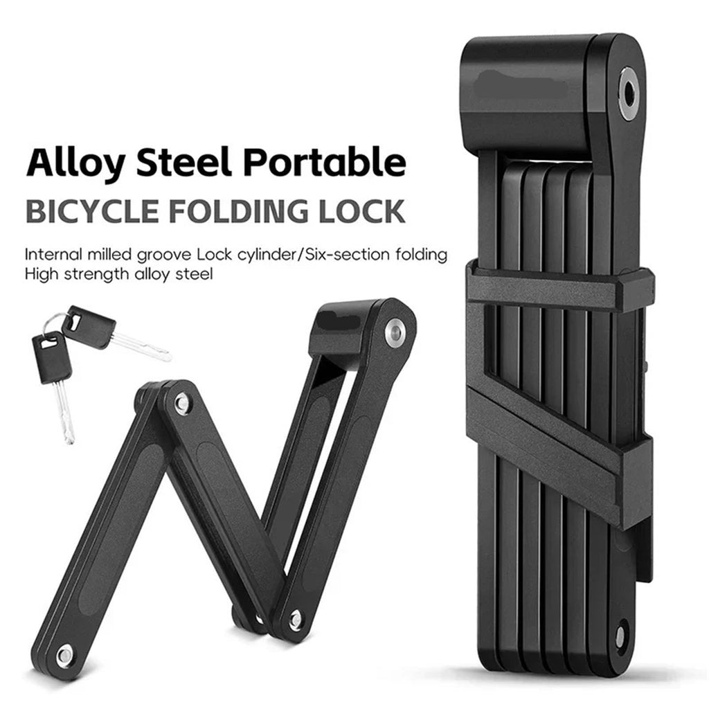Master Lock, 5Pcs Bicycle Folding Lock 2 Keys 87cm High Security Alloy Steel Lock for MTB Road Bike E-Bike Anti-Theft Foldable Lock for Outdoor Equipment