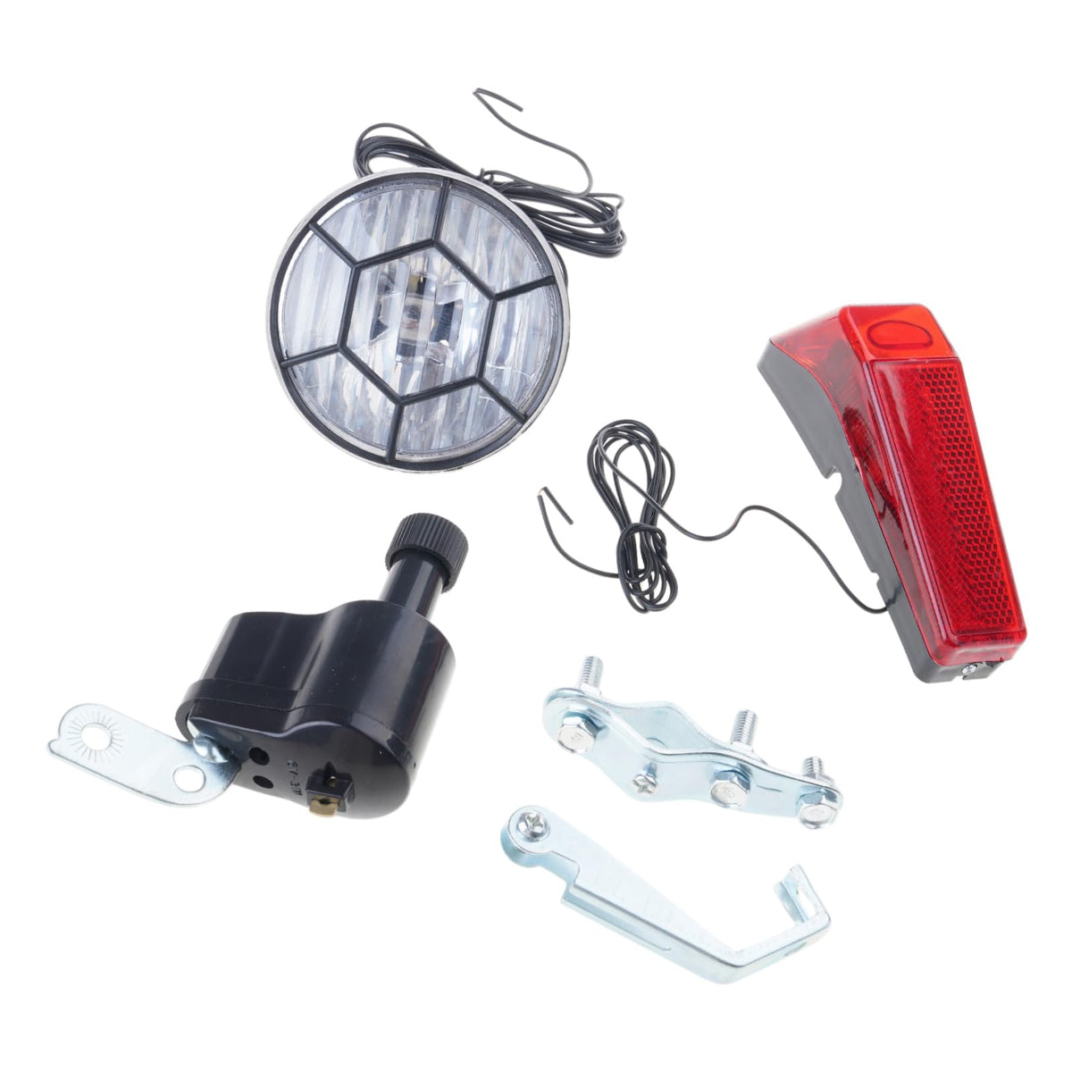 Retro Bike Front Light Lamp Cycling Lights Headlight with Bracket Handle Repair Supplies Bicycles Headlight