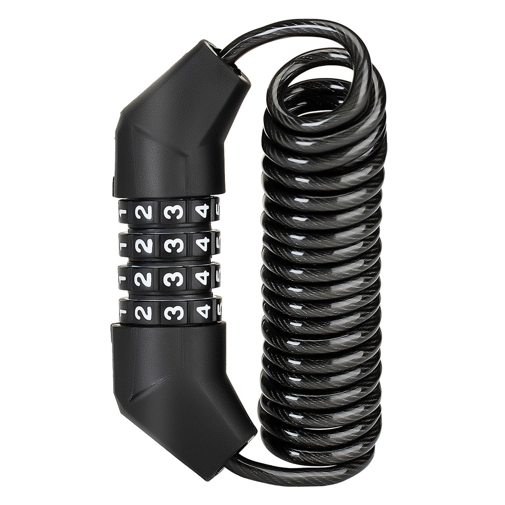 ROCKBROS Helmet Lock, Retractable 4 Digit Cable Lock for Bikes