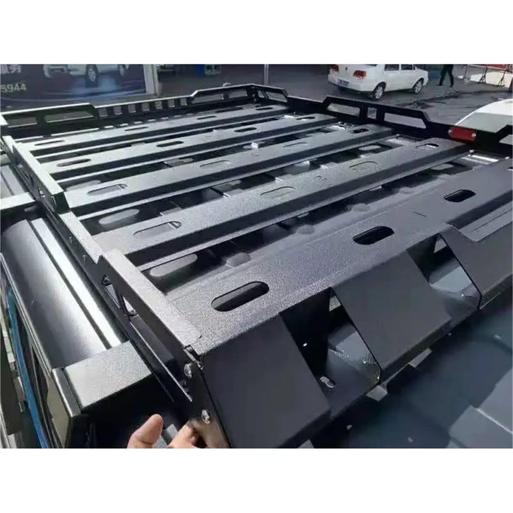 2/4 Door Steel Roof Rack W/LED Light Luggage Rack with Climbing Ladder Mount Cargo Basket Compatible for Wrangler JK JL BJ40