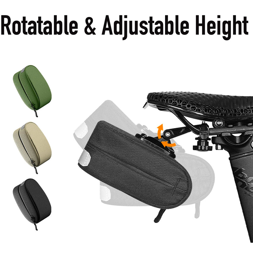 ENLEE Bike Saddle Bag, Adjustable Bicycle Seat Bag, Quick-release Tail Bag Cycling Seat Pack for Mountain Road Bikes