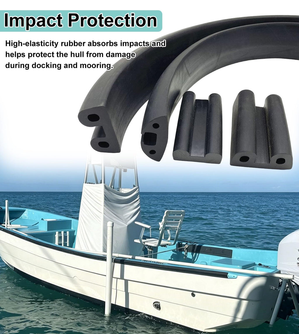 Heavy Duty Marine Rubber Rub Rail – 2.8" Wide Flexible Boat Fender Trim for Maximum Protection, Durable and Weather-Resistant Boat Accessories