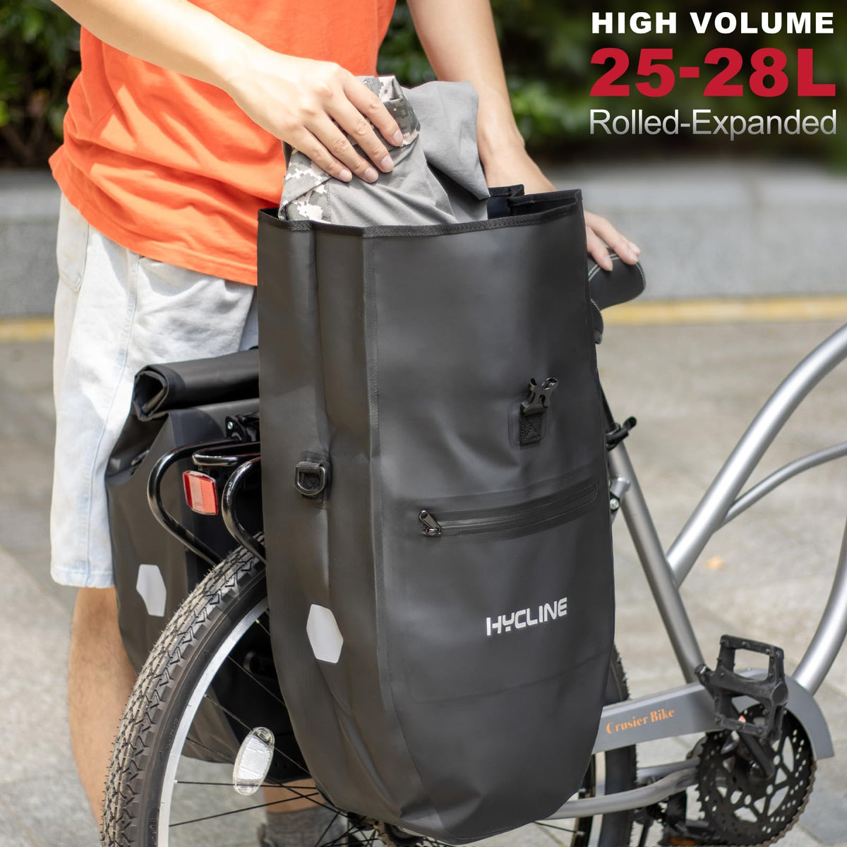 Hycline Waterproof Bike Panniers Bag: Bicycle Rear Rack Bags 28L