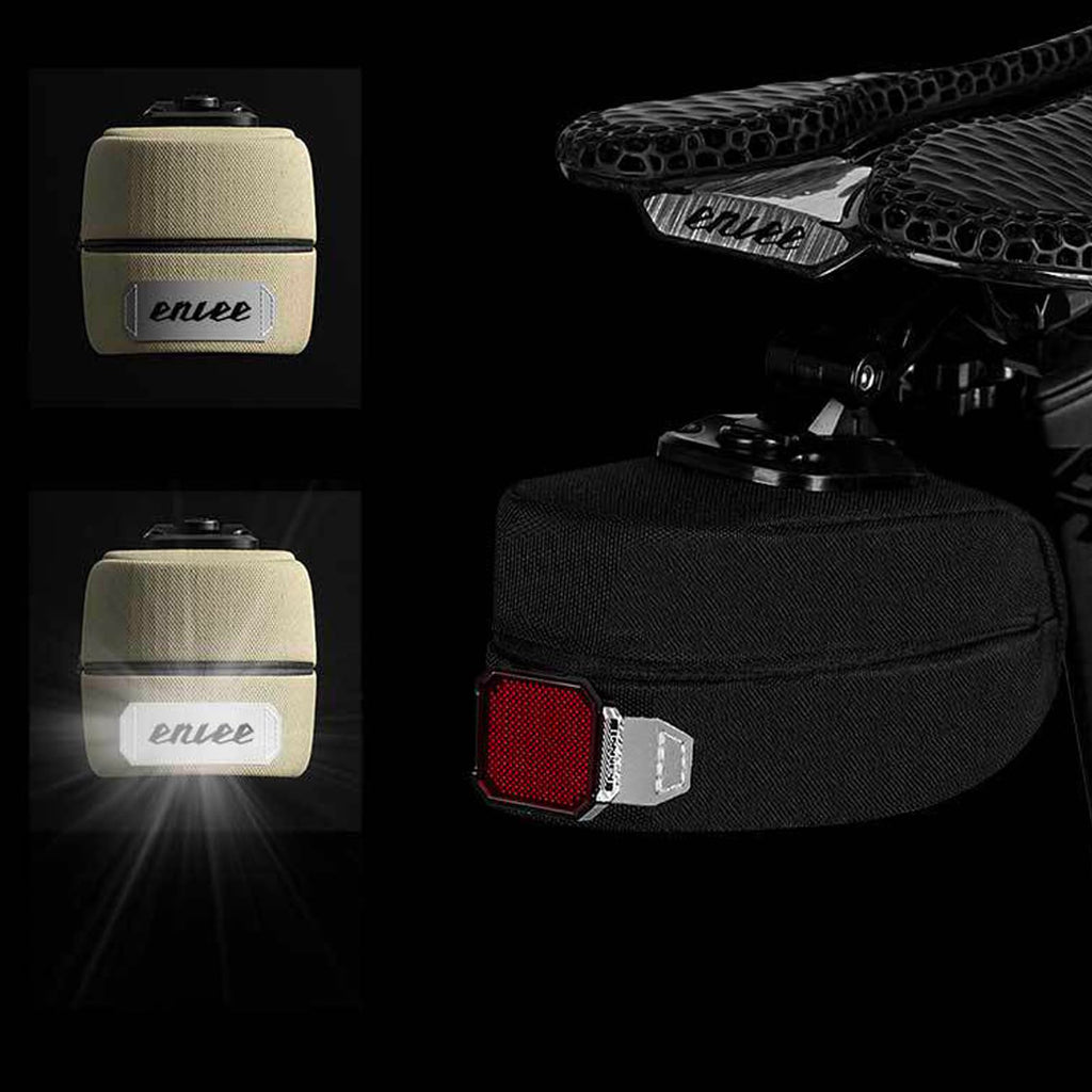 ENLEE Bike Saddle Bag, Adjustable Bicycle Seat Bag, Quick-release Tail Bag Cycling Seat Pack for Mountain Road Bikes
