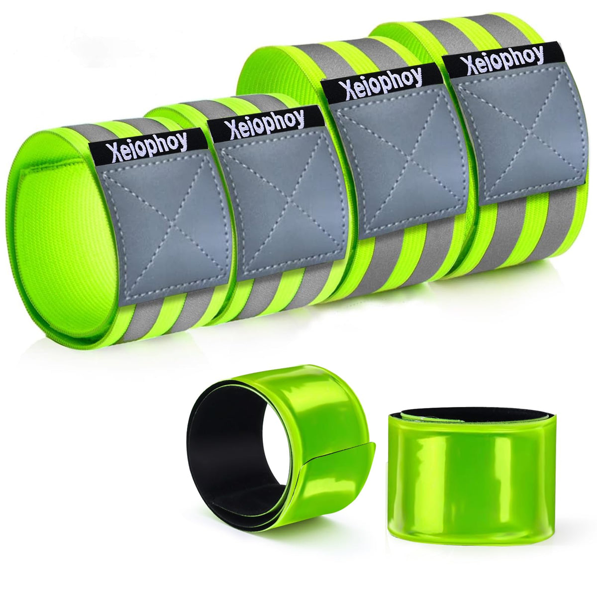 Xeiophoy Reflective Running Gear, Night Running Reflective Gear, 6 Count