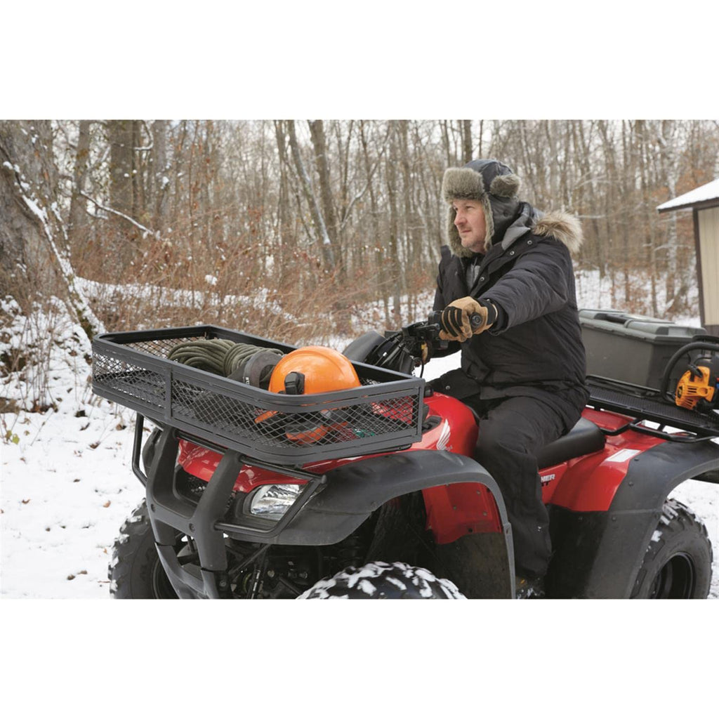 Guide Gear Universal ATV Front and Rear Cargo Basket Set, Luggage Carrier Racks, Heavy-Duty Steel Mesh, 2 Piece