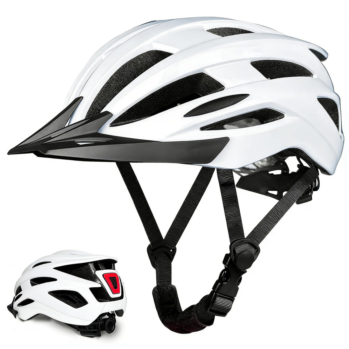 XIFENGRID Adult Bike Helmet Men Women with USB Rechargeable LED Rear Light