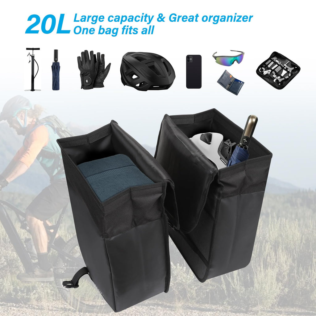 MOSISO 20L Bike Panniers, 2 Pack Waterproof Panniers Bike Bag