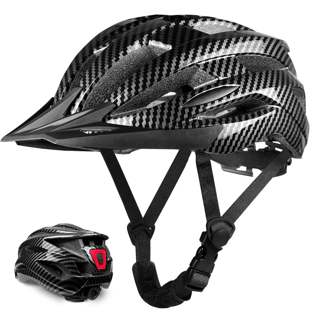 XIFENGRID Adult Bike Helmet Men Women with USB Rechargeable LED Rear Light