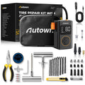 AUTOWN Flat Tire Repair Kit with Air Compressor, Professional Tire Plug Kit