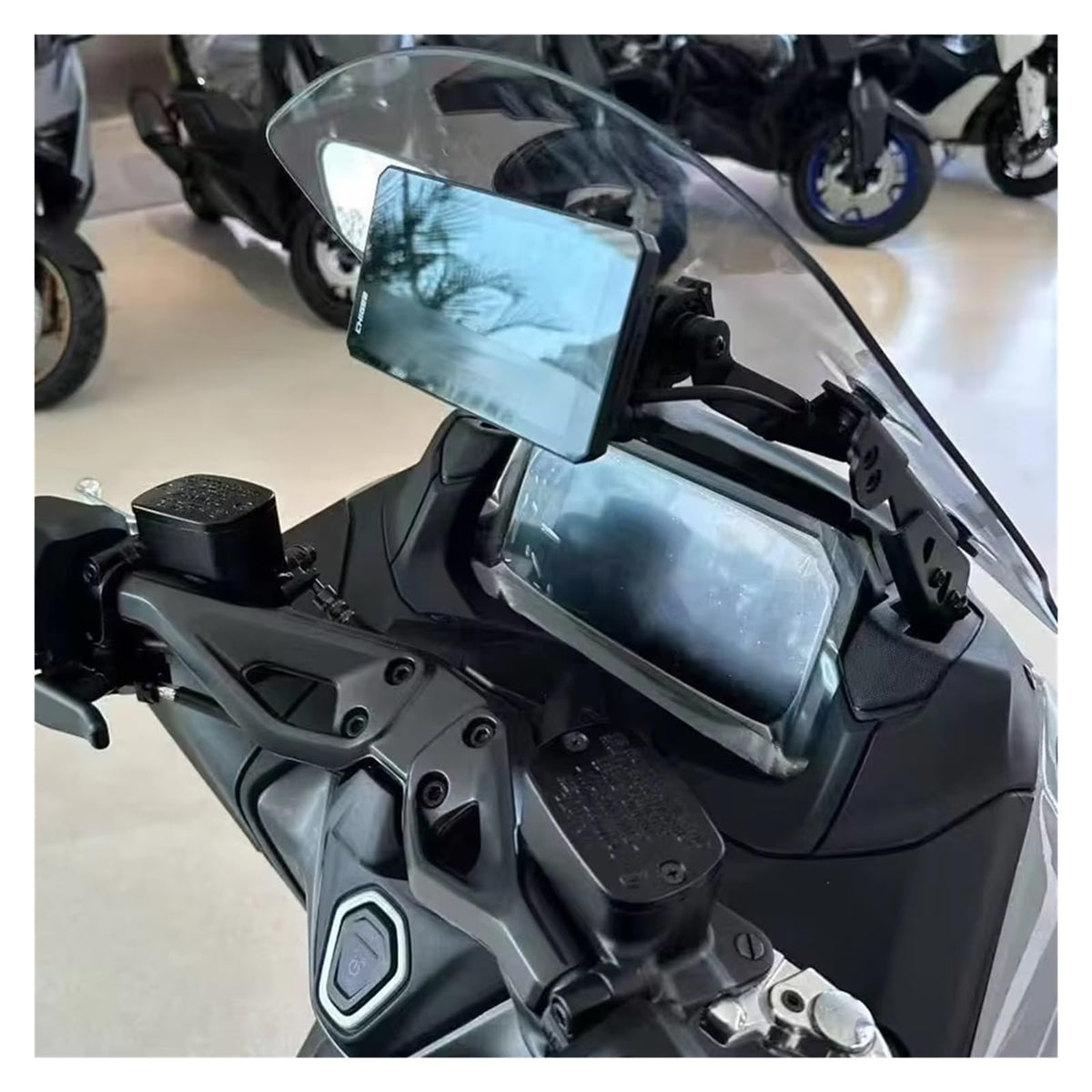 JXYFFS Motorcycle Phone Holder for T&MAX 560 for T-max for TECH for MAX 2025 Motorcycle Phone Holder Stand GPS Navigation Plate Mount Bracket Extension Phone Holder GPS Mount