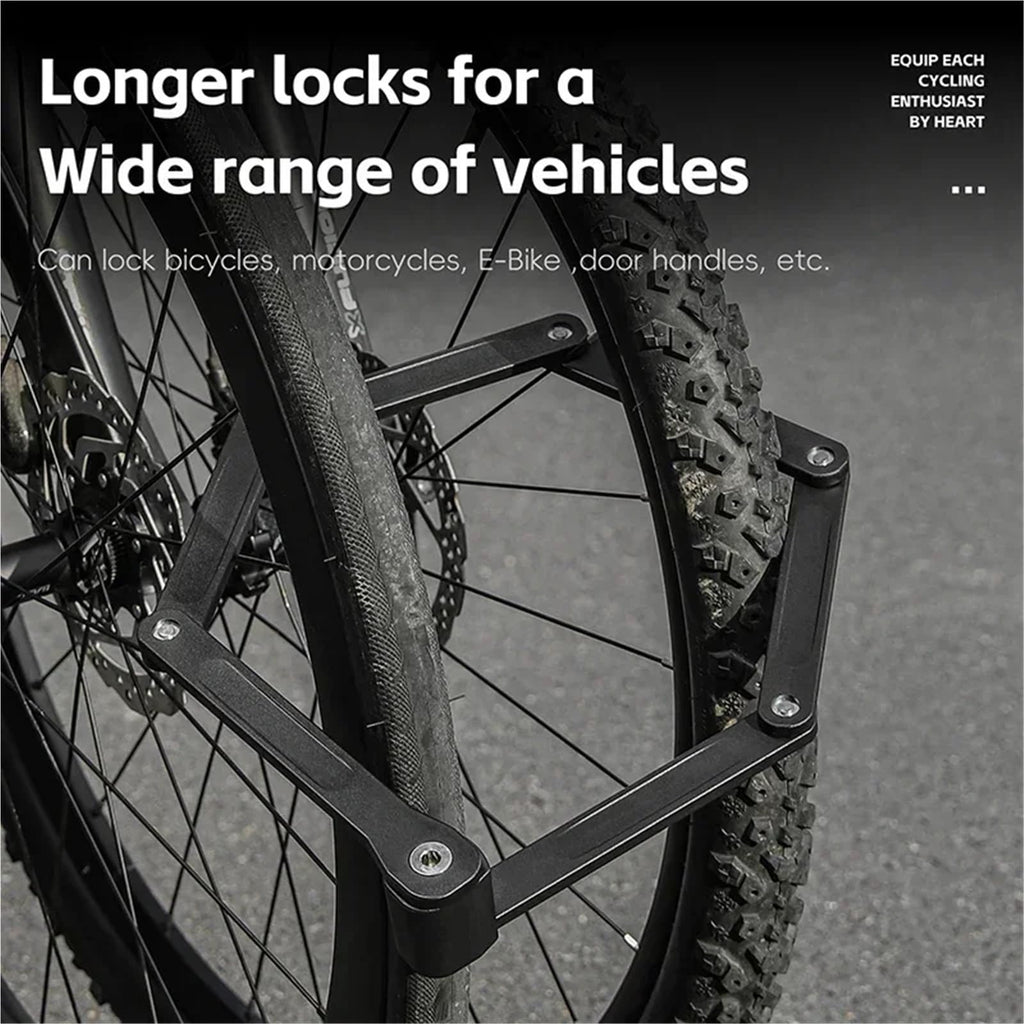 Master Lock, 5Pcs Bicycle Folding Lock 2 Keys 87cm High Security Alloy Steel Lock for MTB Road Bike E-Bike Anti-Theft Foldable Lock for Outdoor Equipment