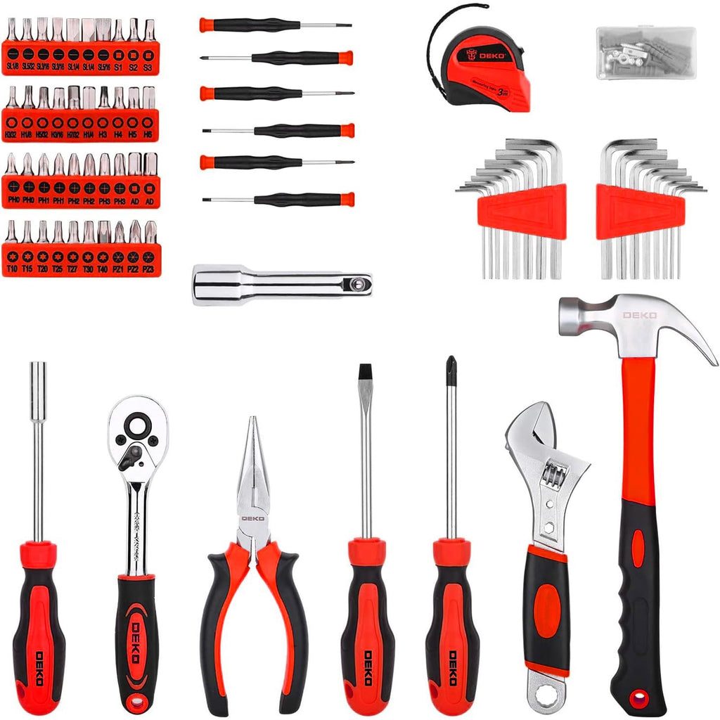 DEKOPRO 158 Piece Tool Set-General Household Hand Tool Kit