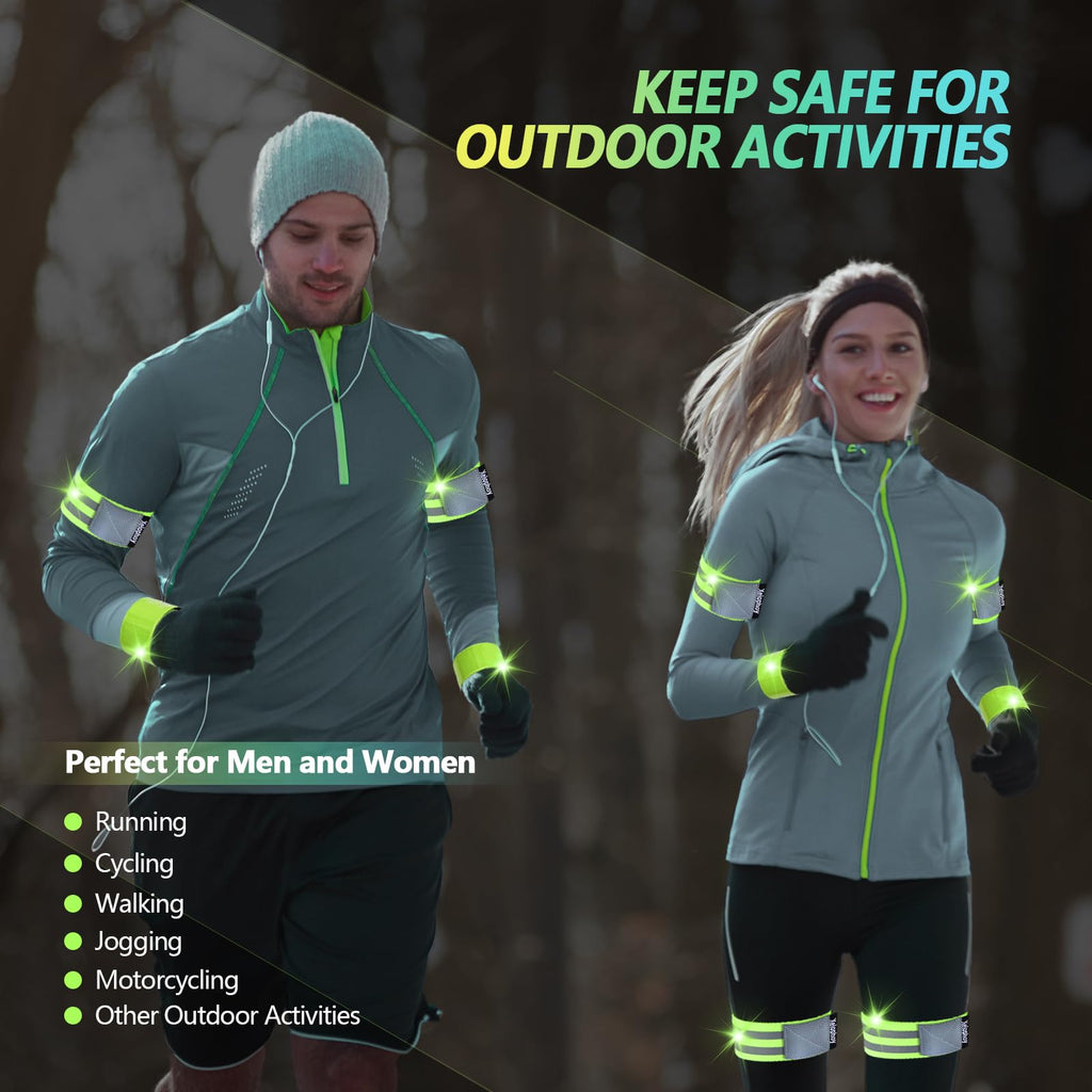 Xeiophoy Reflective Running Gear, Night Running Reflective Gear, 6 Count