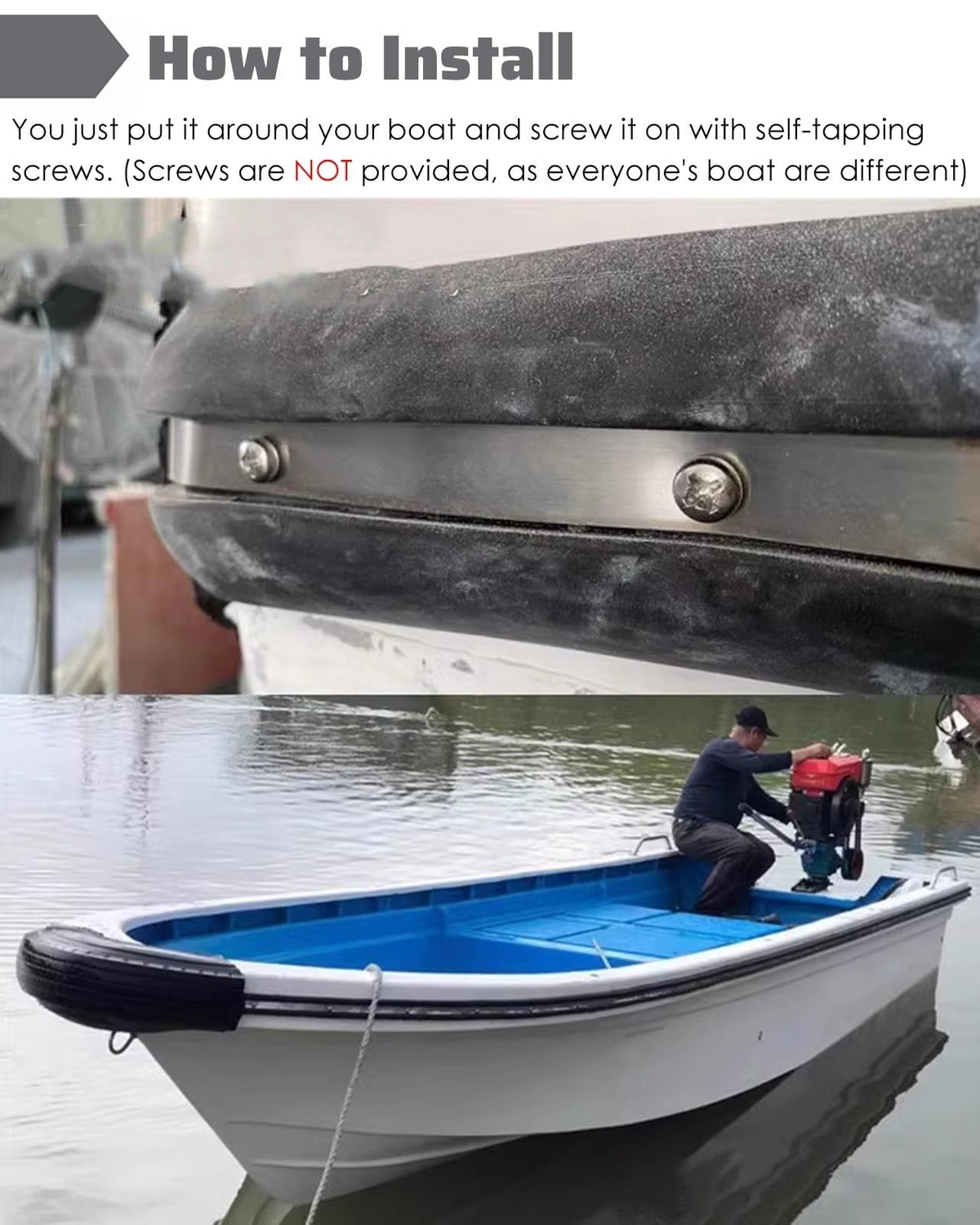 Heavy Duty Marine Boat Rub Rail Protector for C Cruise Ship - Durable, UV Resistant, Anti-Collision, Easy Install, Ideal for Yacht and Sailboat Protection