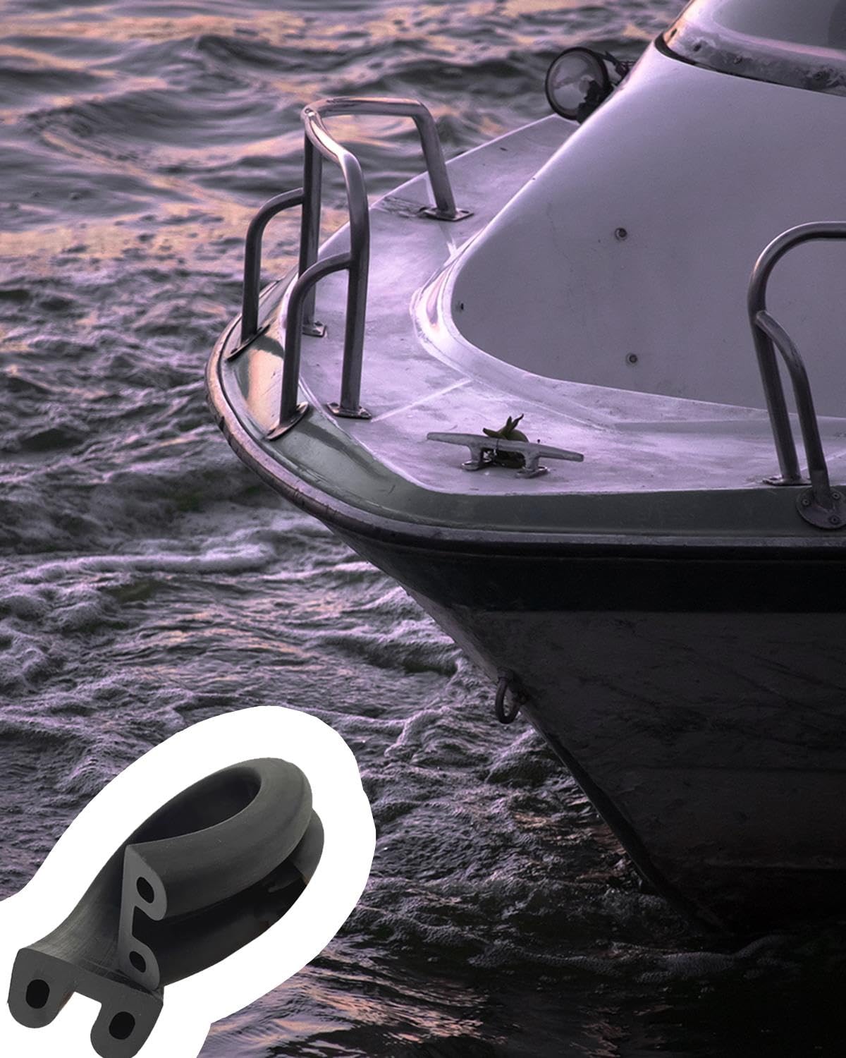 Heavy Duty Marine Boat Rub Rail Protector for C Cruise Ship - Durable, UV Resistant, Anti-Collision, Easy Install, Ideal for Yacht and Sailboat Protection