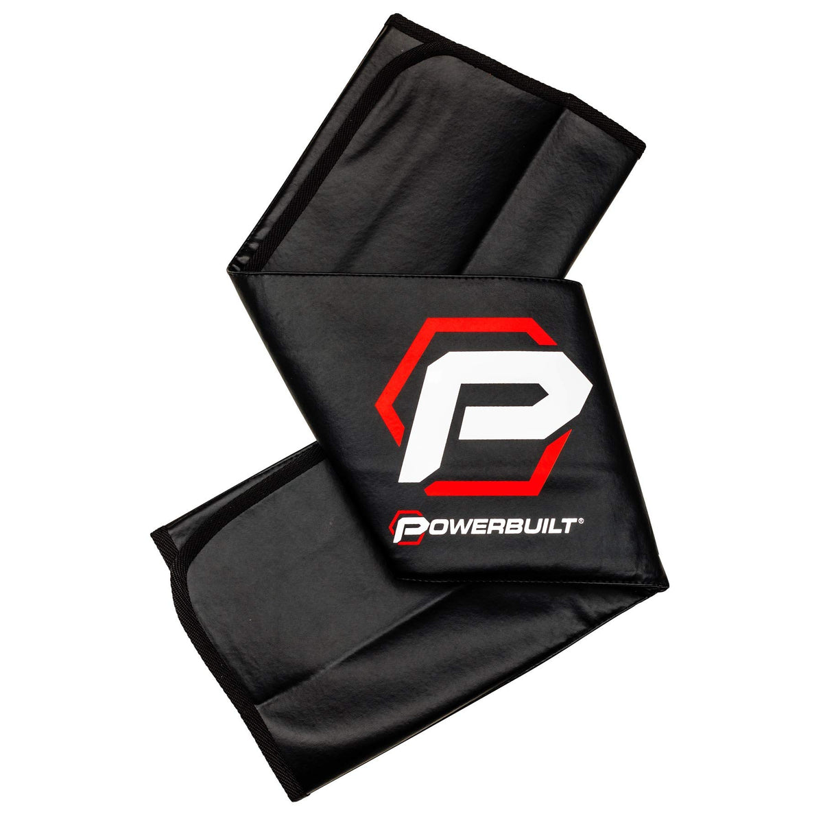 Powerbuilt 24"x 34" Black Plush Vinyl Fender Cover Protector Pad Mat, Mechanic and Car Repair Under Hood Protection - 640083