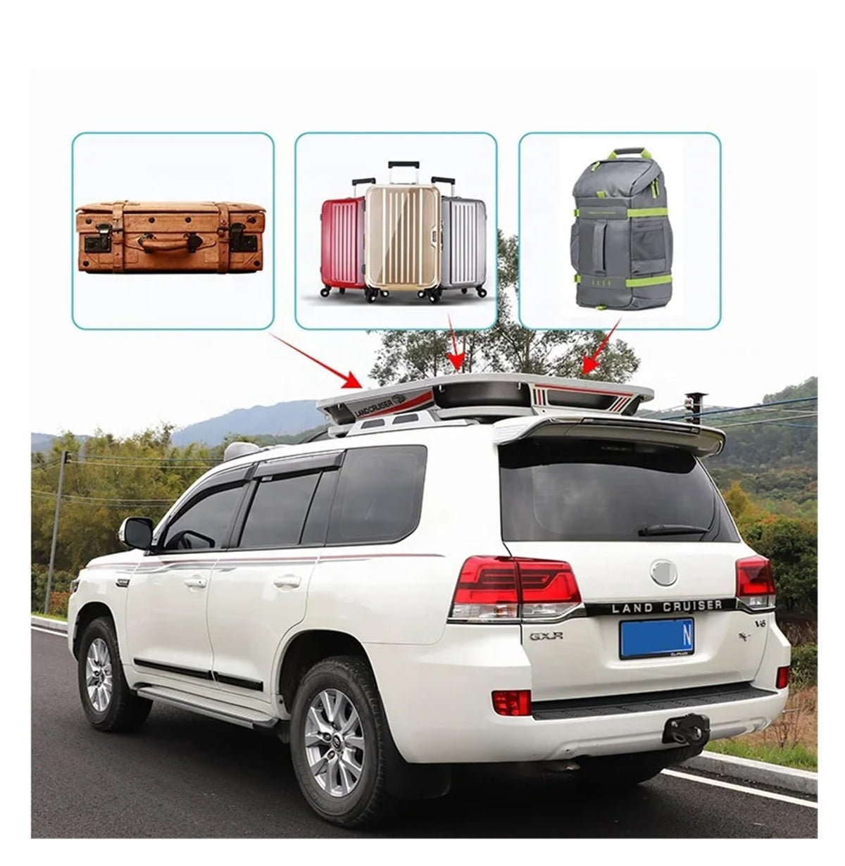 BVWBCR High Load Bearing Aluminum Car Luggage Roof Racks Compatible for Land Cruiser Fj Cruiser Roof Rack Custom