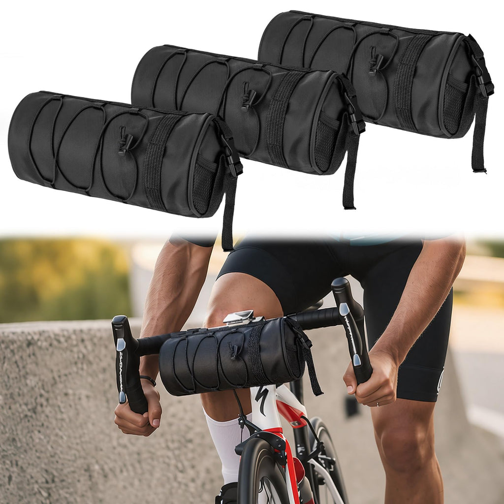 KVEKVE 3 Pack Bicycle Handlebar Bag, Front Storage Bag for Mountain Bike