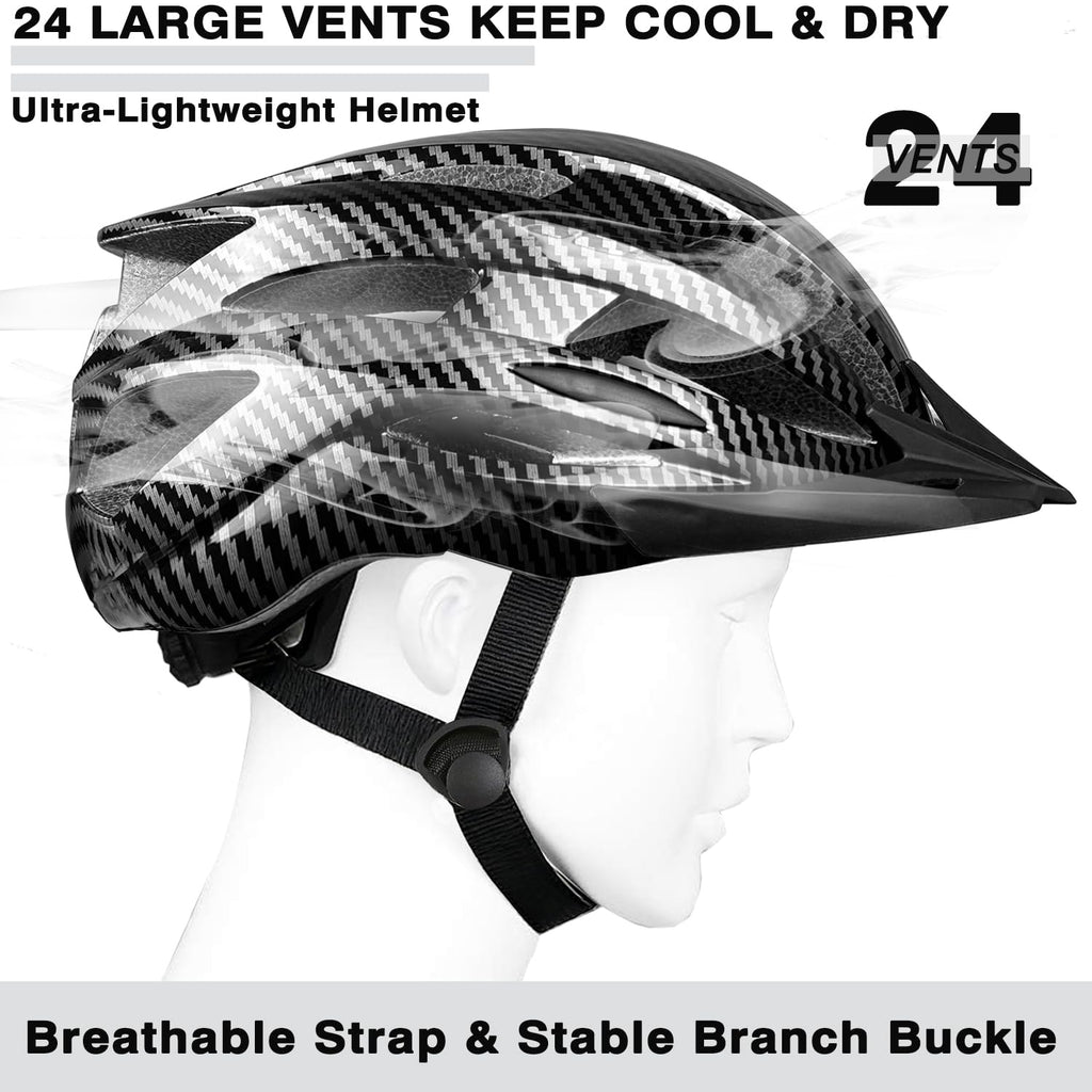 XIFENGRID Adult Bike Helmet Men Women with USB Rechargeable LED Rear Light