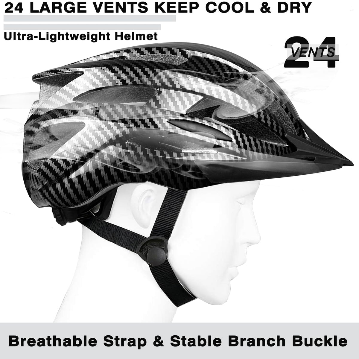 XIFENGRID Adult Bike Helmet Men Women with USB Rechargeable LED Rear Light