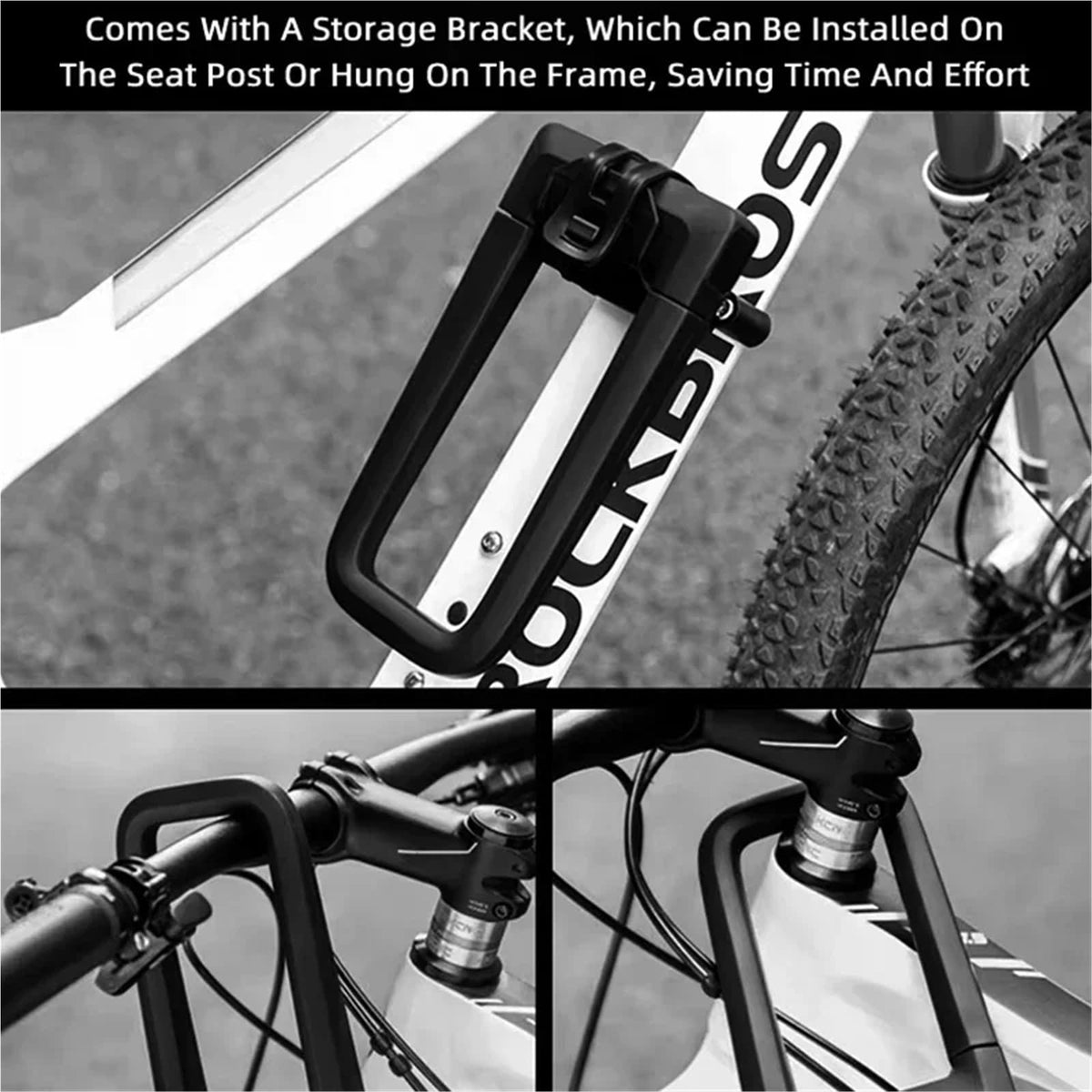 Bike Lock Combination, Bike Lock Silicone U-Shaped Lock Resistant to Hydraulic Shear Motorcycle Anti-Theft Lock Electric Bicycle Accessories